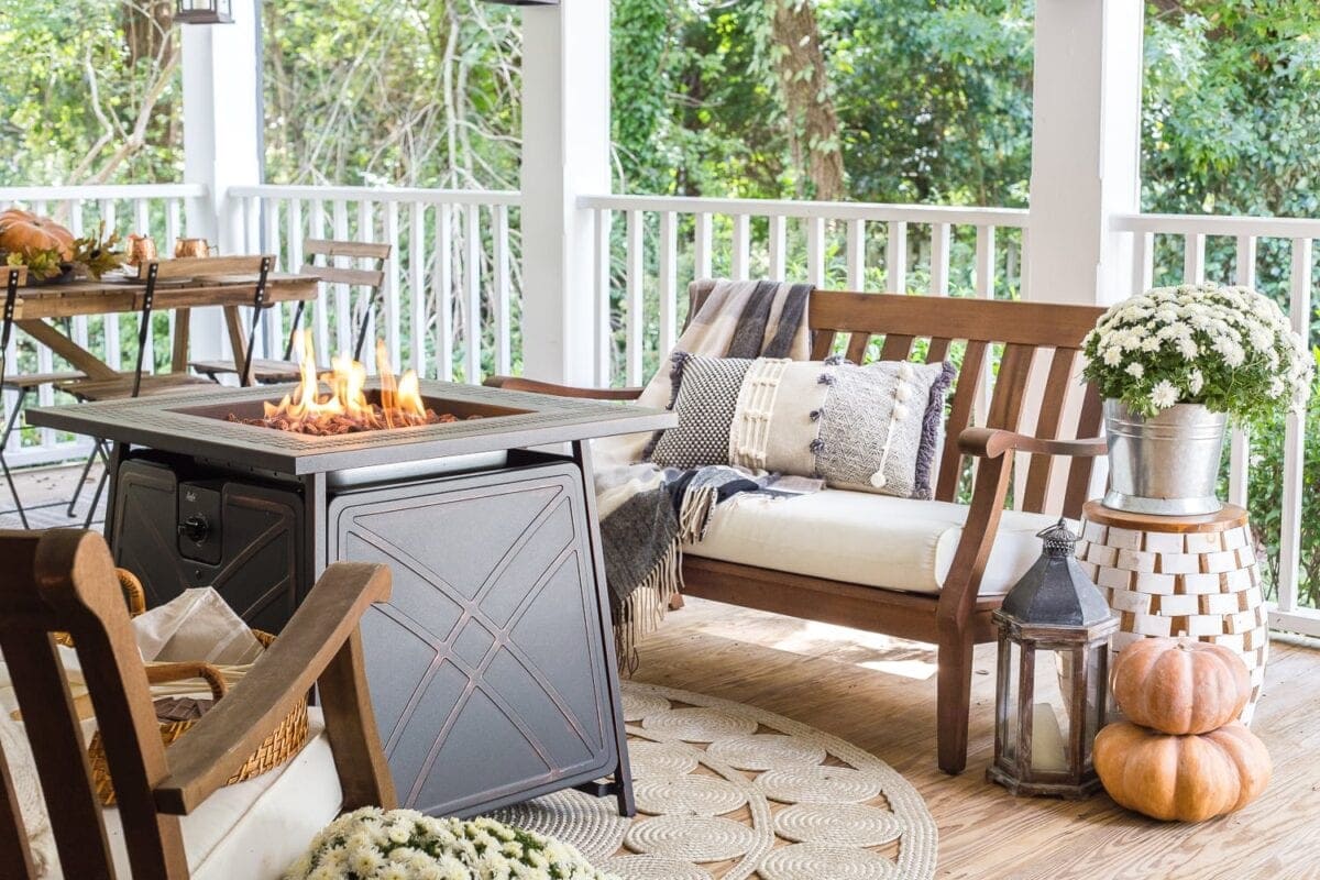 Fall Porch Tour and How to Add Cozy Style Outdoors - Bless'er House