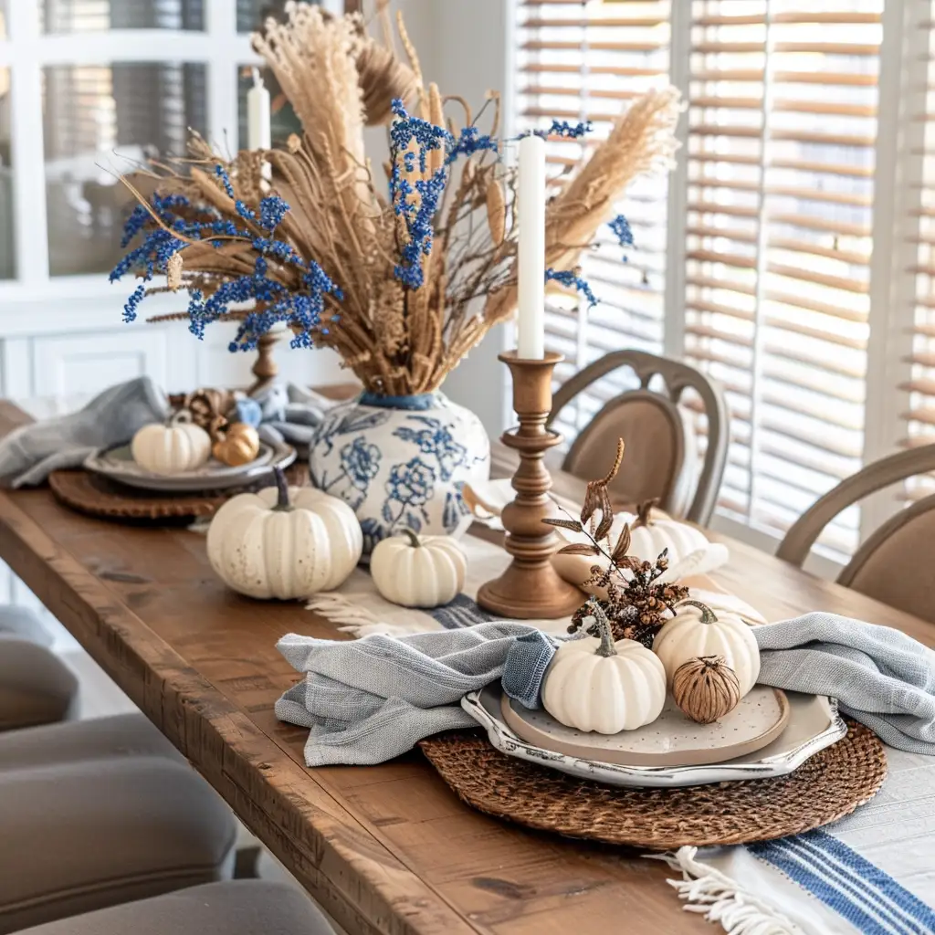 Fall Table Farmhouse Centerpiece For Kitchen Table Rustic Farmhouse Thanksgiving Tablescape French Creek Farmhouse