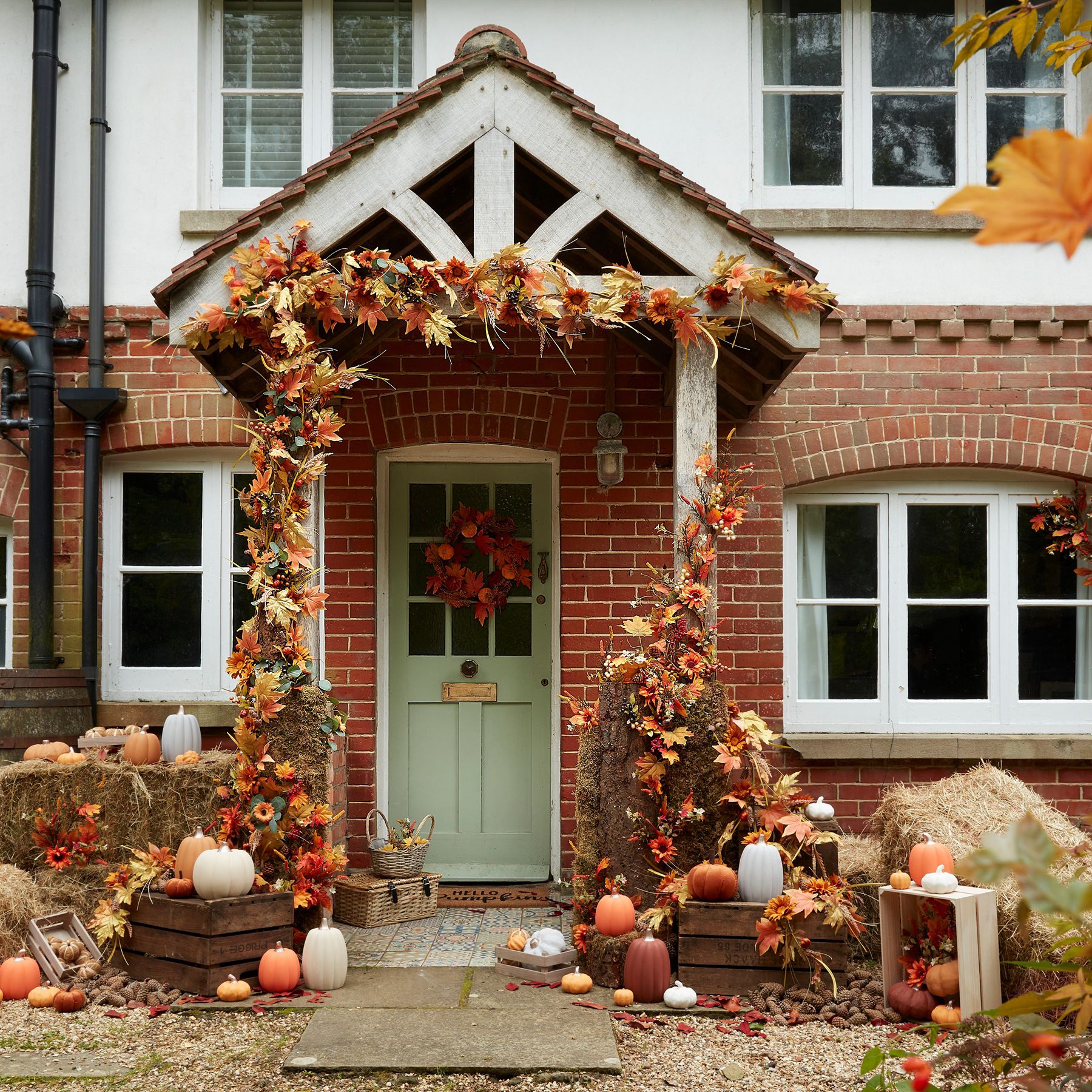 Front Door Decor Orange Halloween Door Decoration Ideas – 13 Spooky Looks For Your Front Door Real Homes
