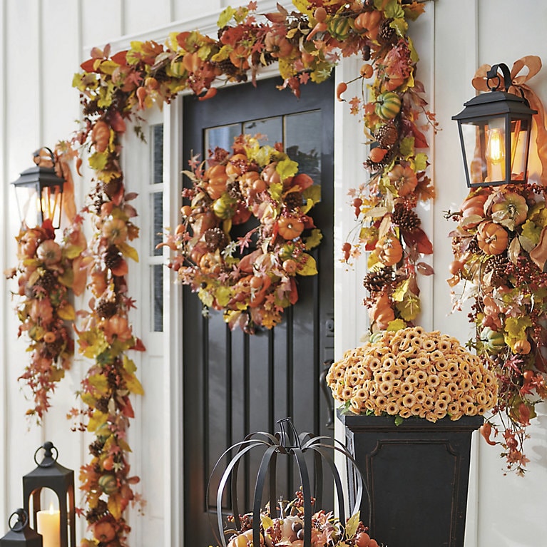 Harvest Pumpkin Wreath | Grandin Road