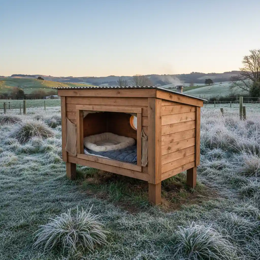 Homemade Insulated Pet House Winter Dog House Door DIY Insulated Dog House Plans With Porch