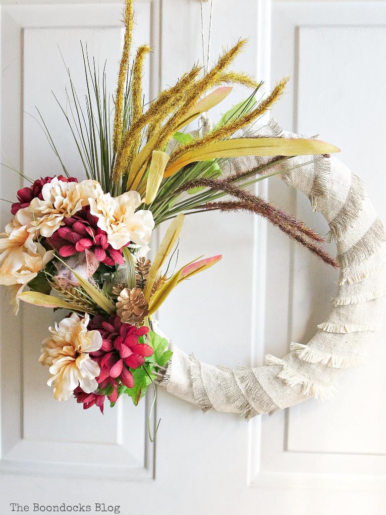 How To Make A Simple Dollar Store DIY Fall Wreath - The Boondocks Blog
