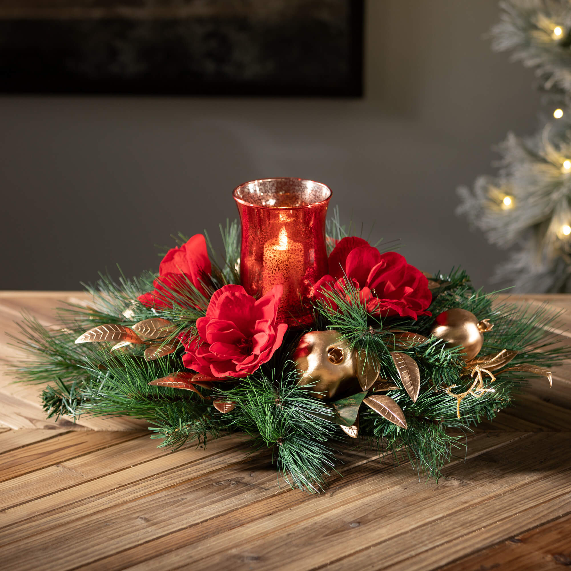 Magnolia Centerpiece Candle Fall Table Farmhouse Centerpiece For Kitchen Table Wholesale Farmhouse Table Decor Centerpiece Magnolia