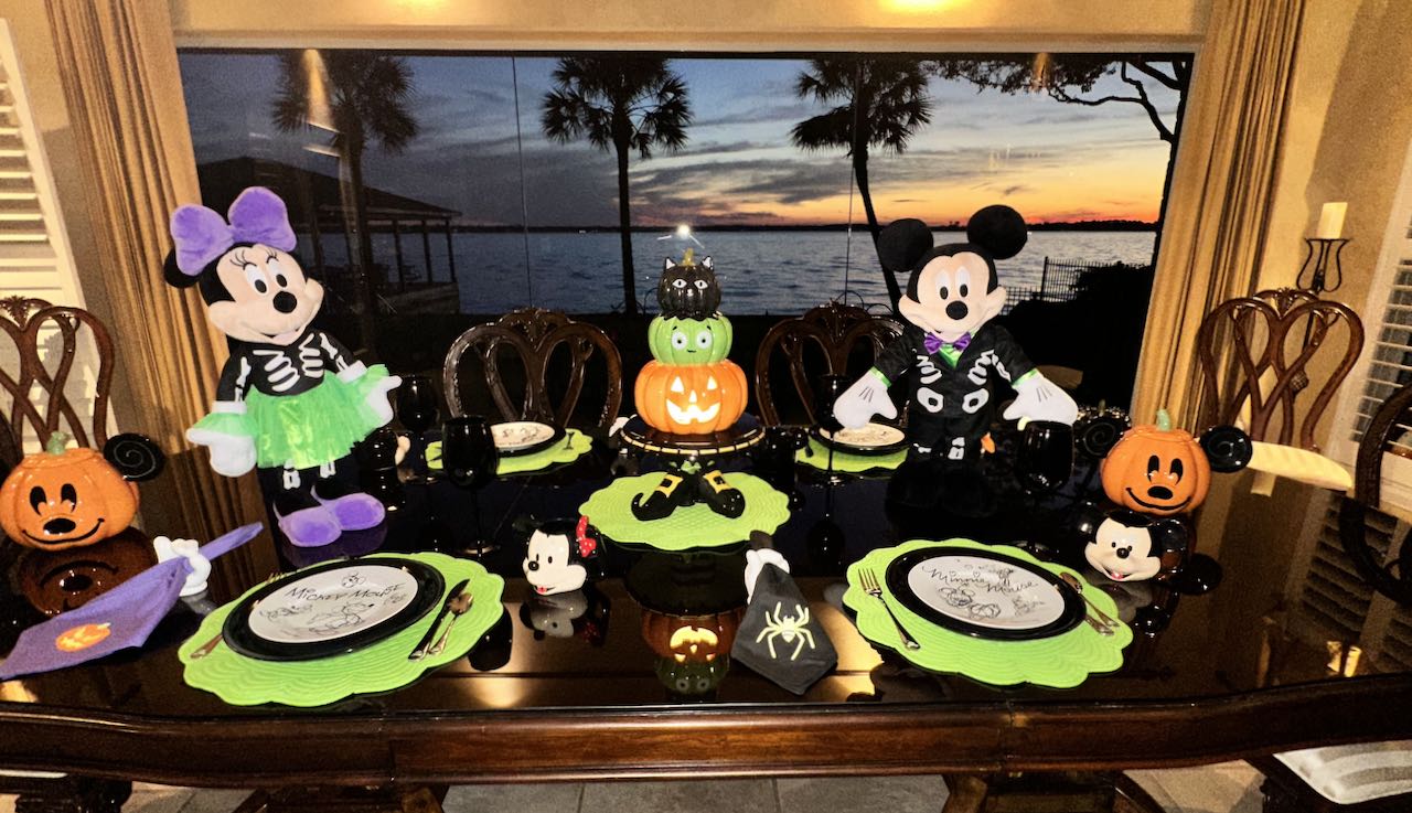 Mickey and Minnie Halloween Tablescape – No “Bones” About It? - Life is Better Lakeside
