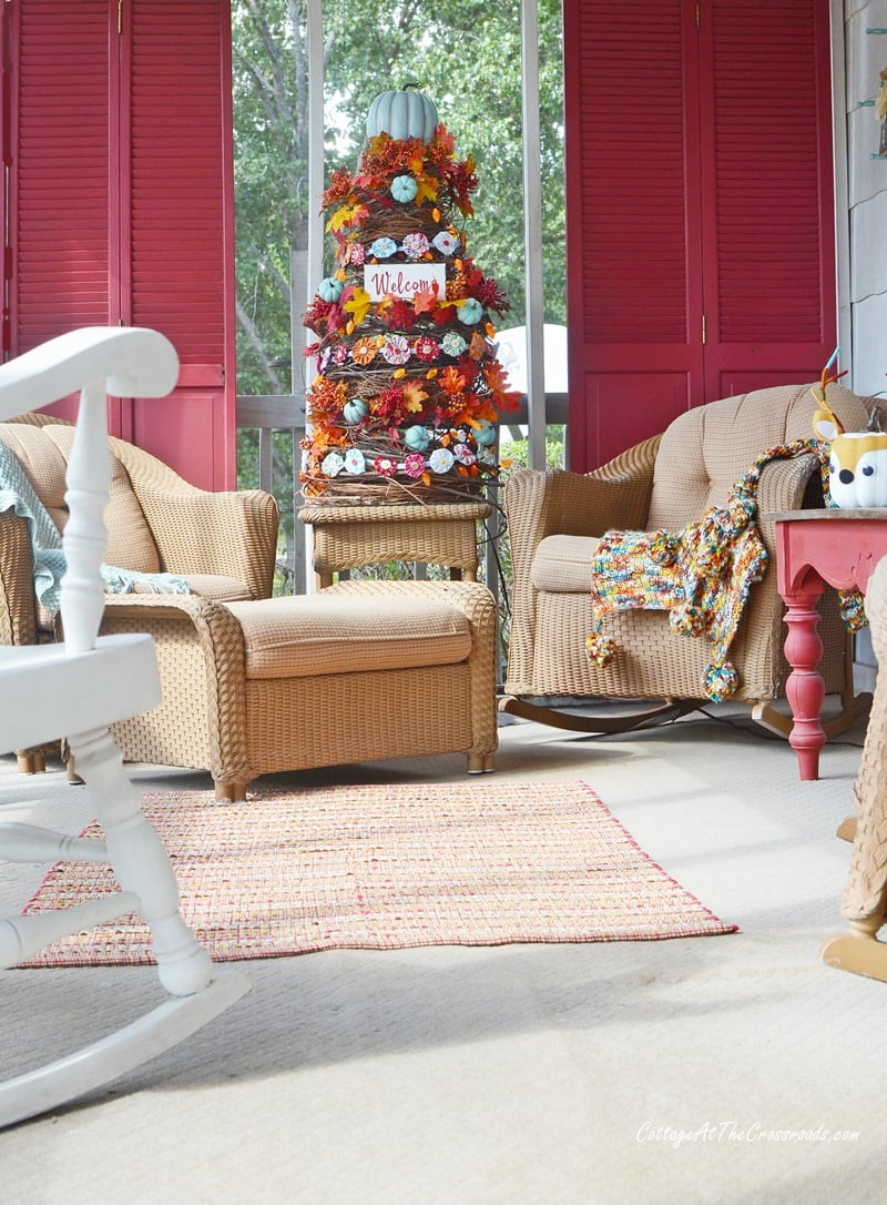 Our Campy Fall Front Porch - Cottage at the Crossroads