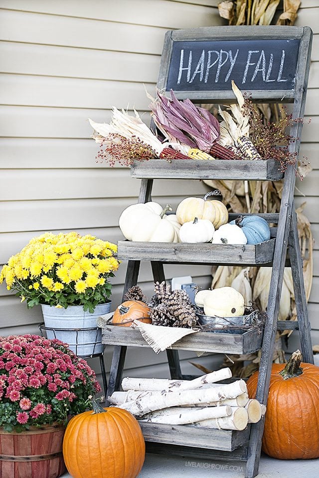 Outdoor Fall Decor - Decorate a Front Porch for Fall! • The Garden Glove