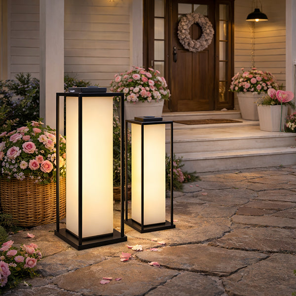 Outdoor Lanterns Lights Large Outdoor Solar Powered Lanterns Decor Steals