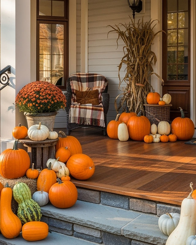 Pumpkin Delivery | Fall Porch Decorating | Walworth County WI