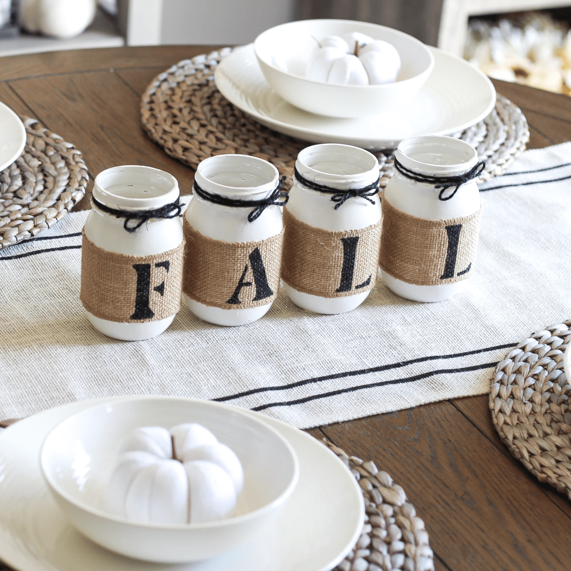 Rustic Fall Decor | Table Centerpiece | Autumn Decorations - Jarful House
