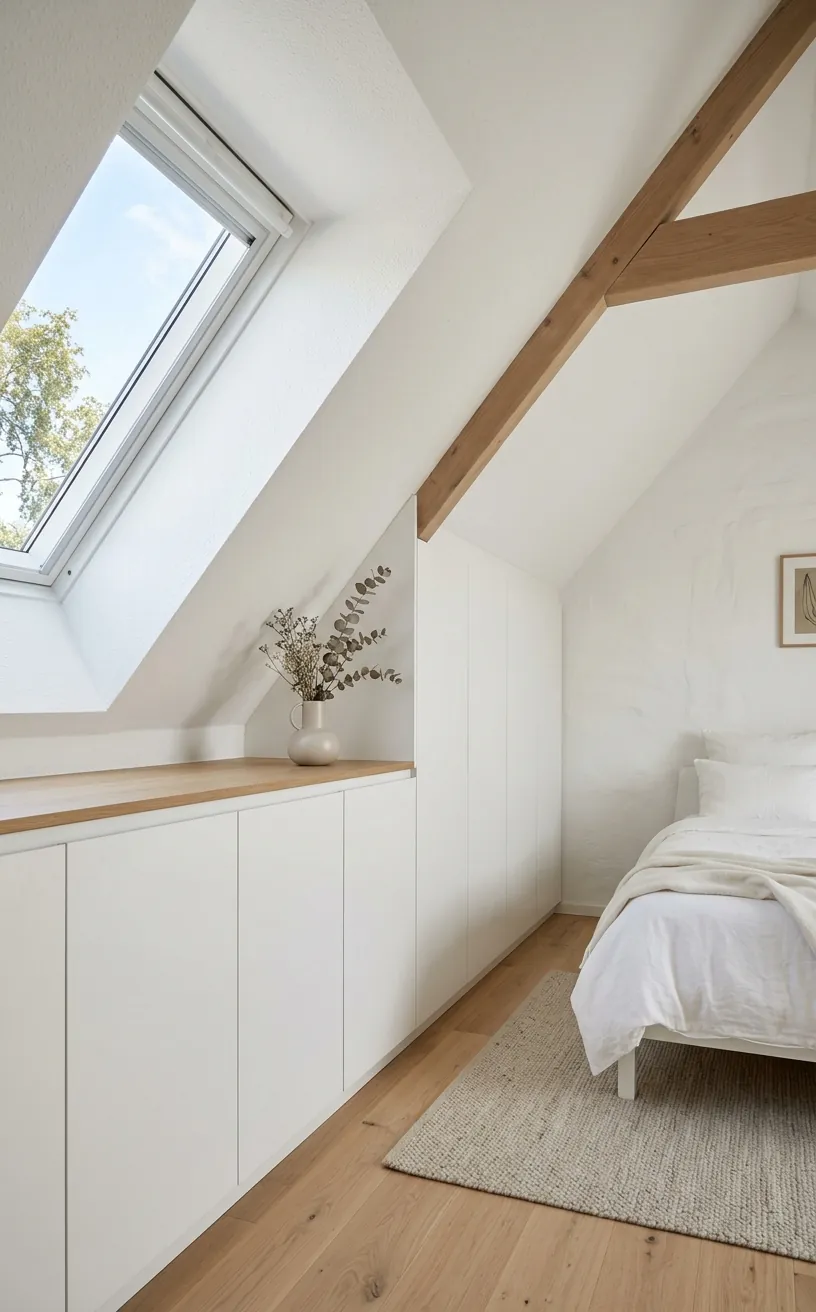 10 Bright White Attic Bedroom Ideas for a Crisp Modern Feel - SpaceOfMuse