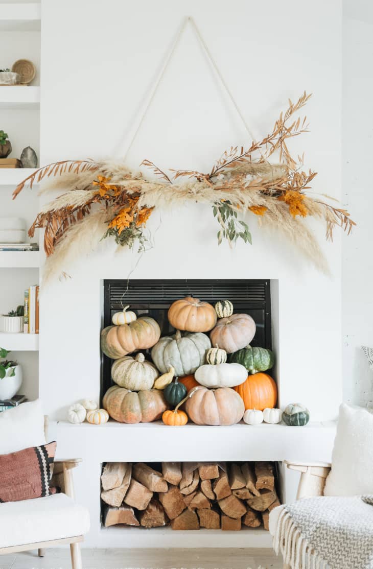 13 DIY Fall Mantel Decorating Ideas - Art, Garlands, & More | Apartment Therapy