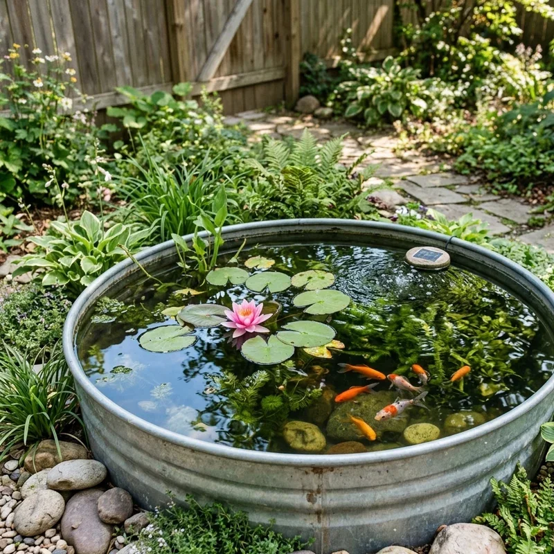 15 Stock Tank Fish Pond Ideas for Backyard Water Gardens