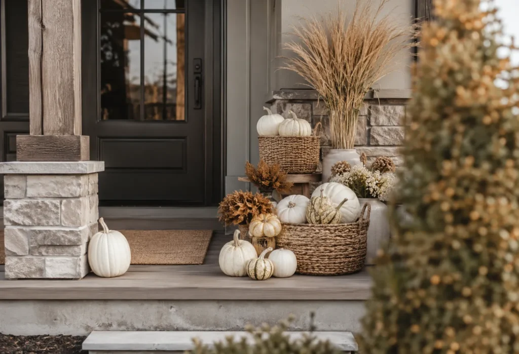 25 Fall Outside Decor Front Porches for a Cozy Entry