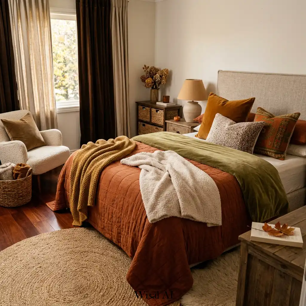 30 Autumn Bedroom Ideas with Rich Textures and Earthy Elegance | Wisal