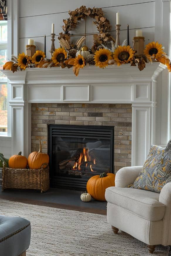 40 Farmhouse Fall Mantel Decor Ideas To Cozy Up Your Home