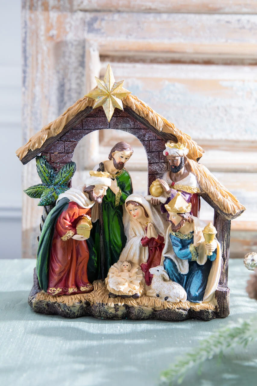 9' Resin Nativity Scene