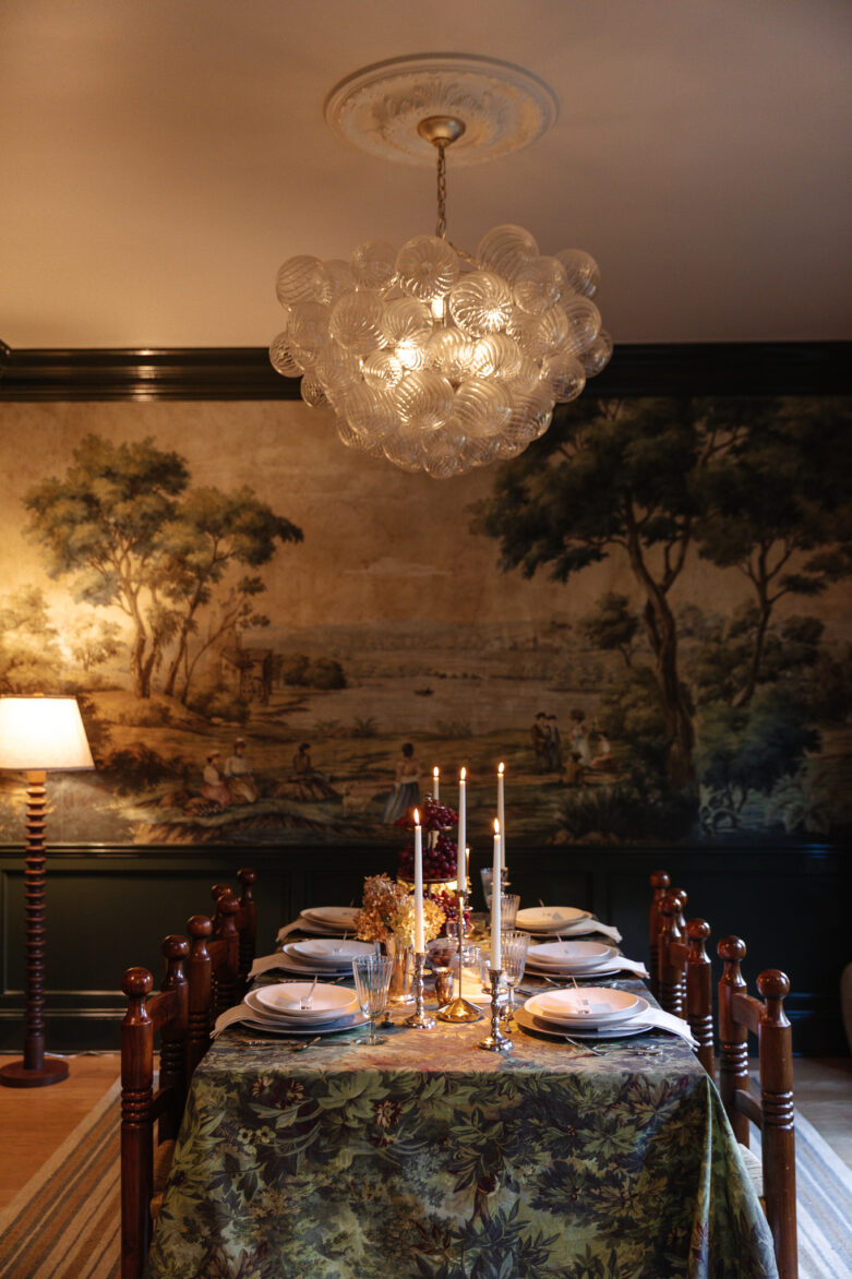 A Surprise Friendsgiving & our Moody, Elevated Thanksgiving Table That Feels Lovingly Collected Over Time - Chris Loves Julia