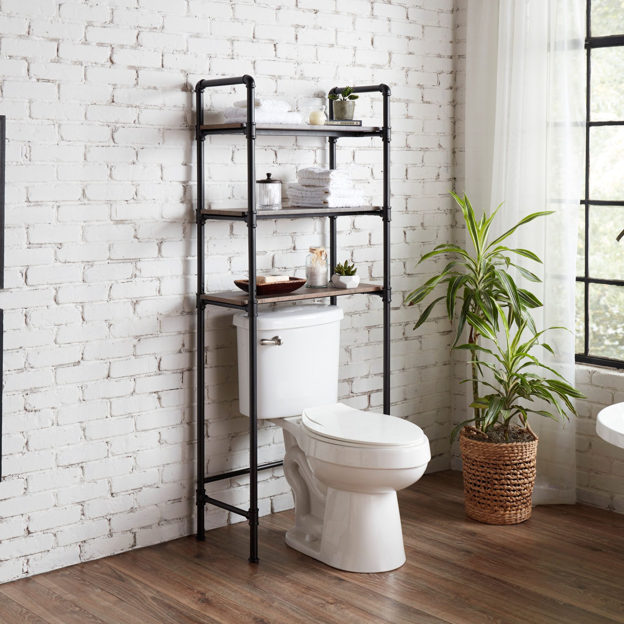 Above Toilet Ideas The Toilet Storage Ideas Ladder Towel Rack Over Toilet ACA White 3-Tier Over Toilet Storage Shelf Bathroom Cabinet