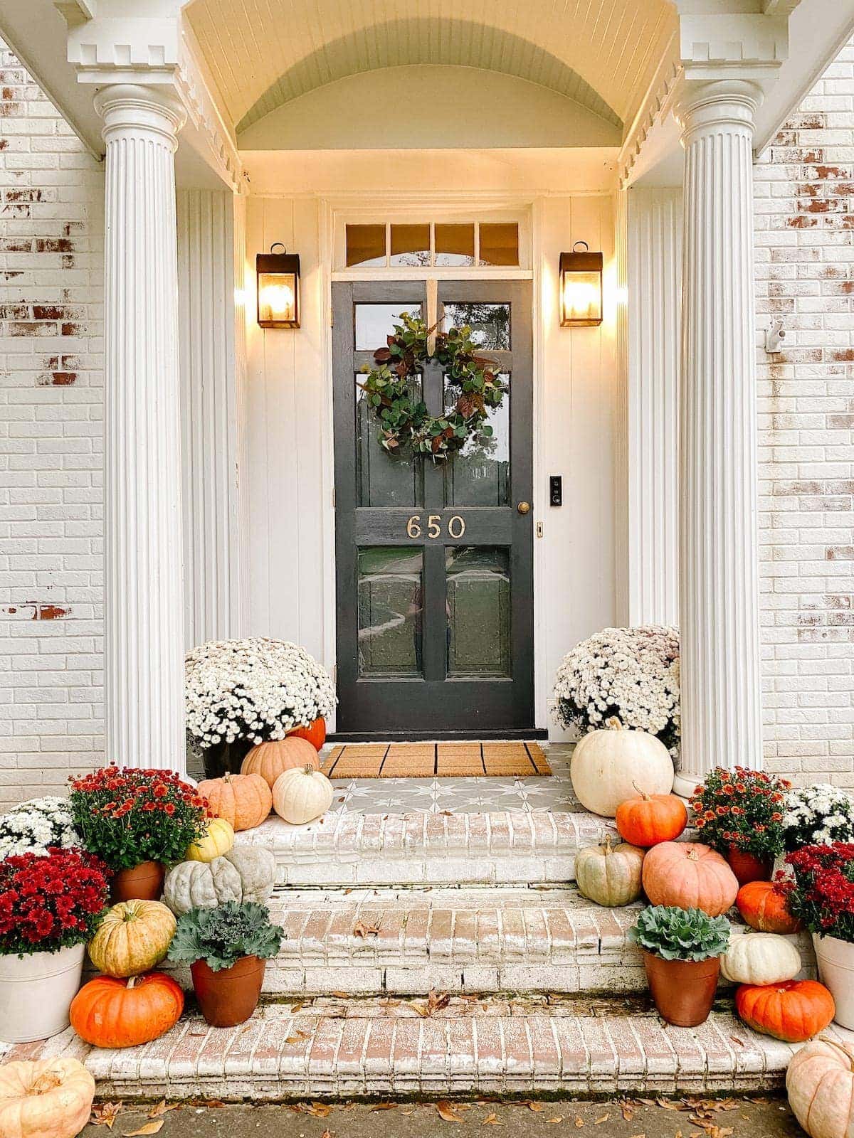 Autumn Front Porch Decor Story - A Blissful Nest