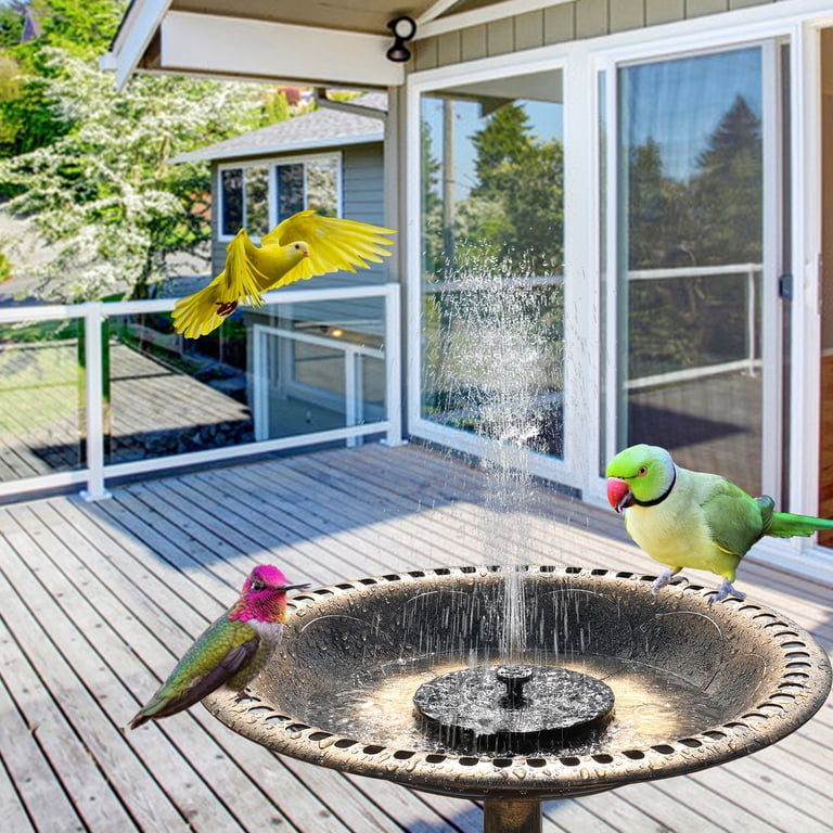 Bird Bath Fountain Pump Solar Bird Bath Water Fountain – 2.5W Detachable Solar Pump, 3-Tier Bath Set, DIY Water Feature For Garden, Patio, Or Outdoor Bird Feeder