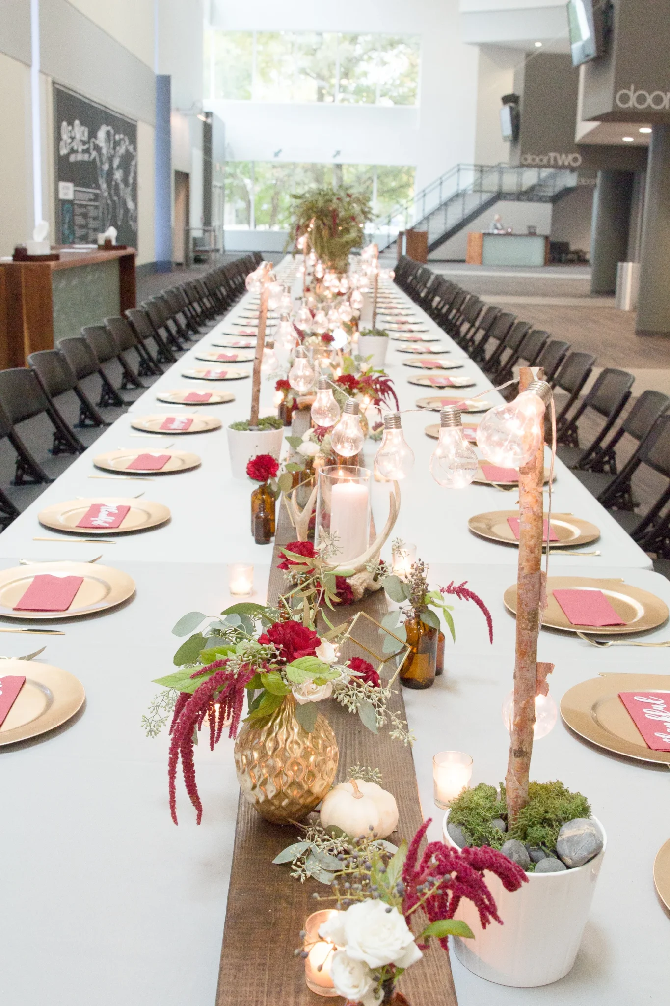 Burgundy & Gold Thanksgiving Tablescape Sweetwood Creative Co. | Atlanta Wedding Planner + Luxury Event Design