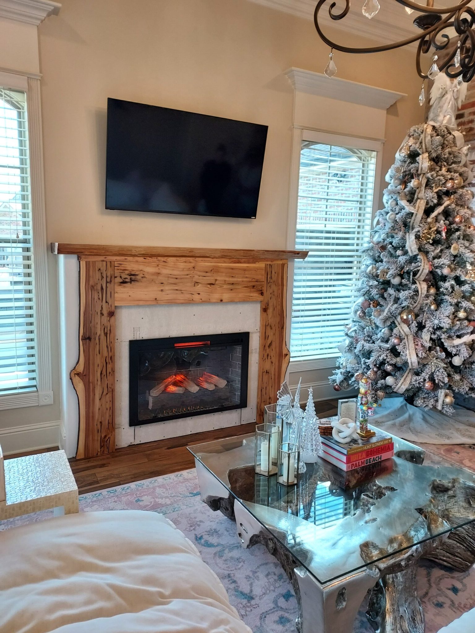 Custom Cypress Fireplace Mantle — crafted to last, finished by hand, beautiful to see. | Snap's Custom Cypress Creations