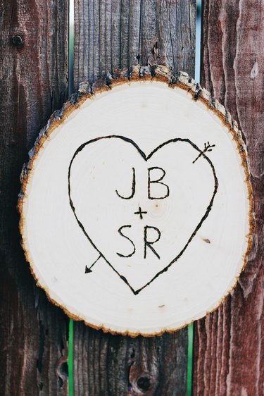 DIY Wood Sign With Carved Heart & Initials | ehow