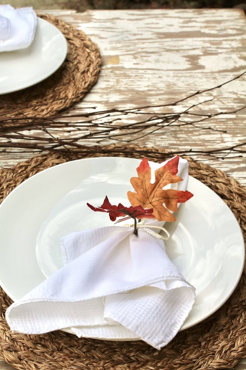 Easy Thanksgiving Table Decorations with Natural Elements