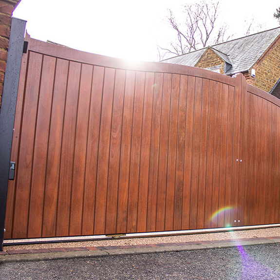 Electric Timber Sliding Gates Price Guide from The Garage Door Centre