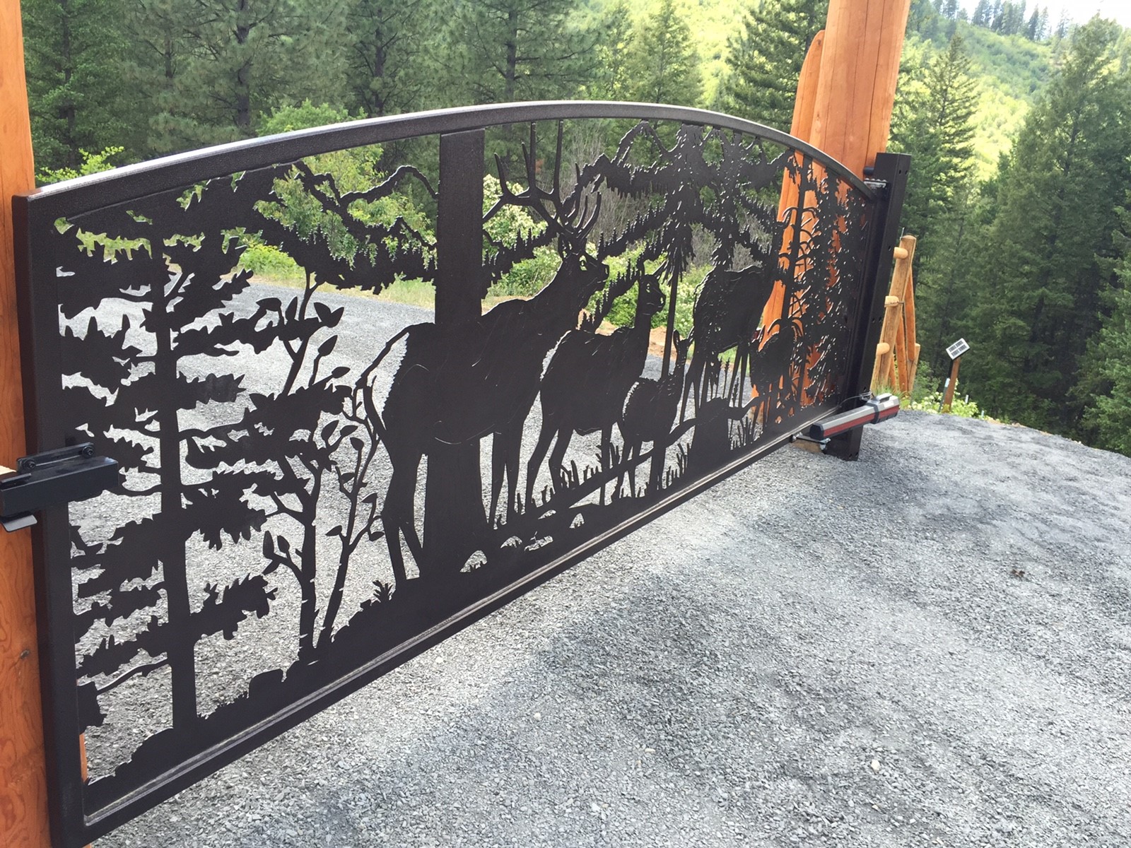 Elk Herd Metal Driveway Gate - Big Creek Metal Works