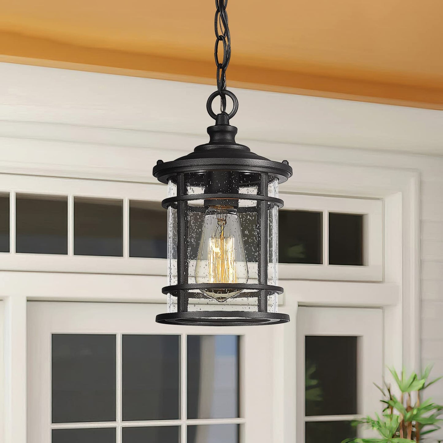 Emliviar Modern Outdoor Pendant Light - Outdoor Hanging Porch Light wi – emliviar