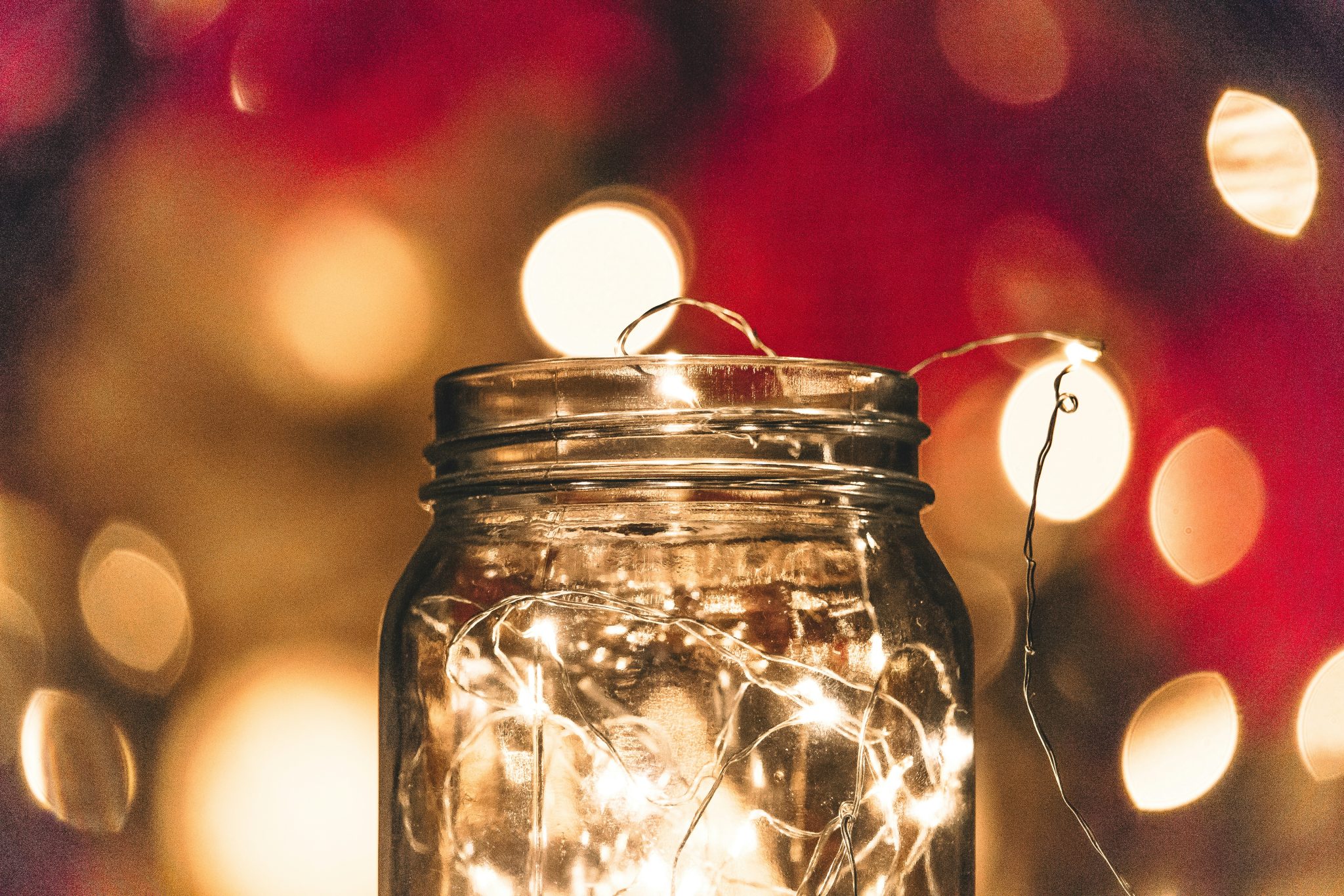Enjoying the Christmas lights in my house.