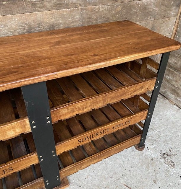 Fruit crate shelving unit - Wells Reclamation