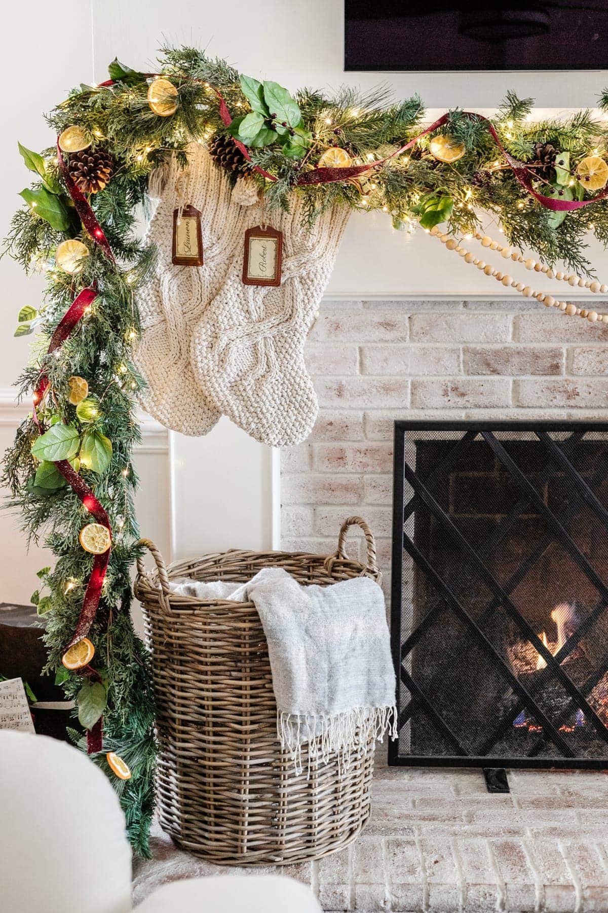 How to Make Beautiful DIY Mantel Garland for Christmas - Bless'er House