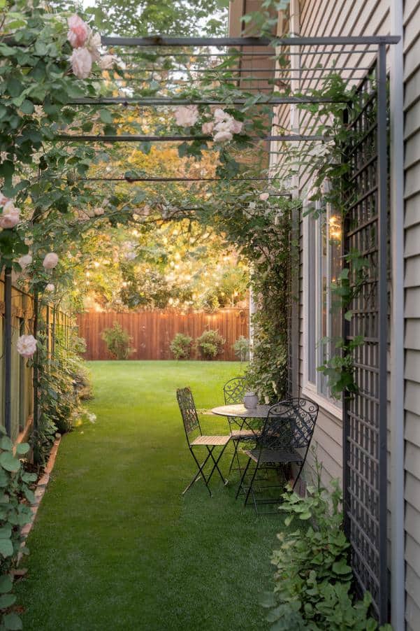 Ideas Side Yard Yard House Patio Seating Smart Secluded Narrow Side Yard Seating Area In Texas