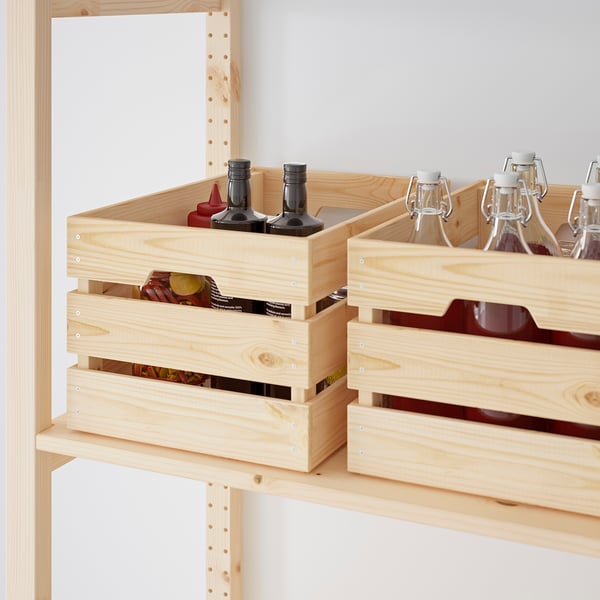 IKEA KNAGGLIG box, pine, 18x12 ¼x9 ¾