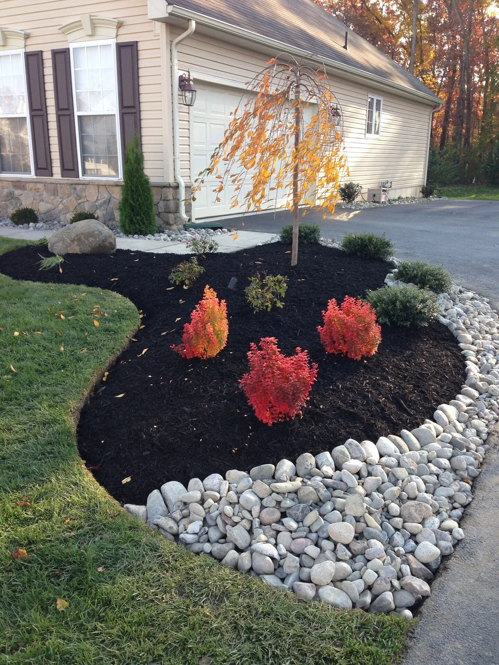Landscaping Renovations - Portfolio - River Rock — DiBiase Landscaping - Landscaping, Hardscaping, and Lawn Care Services in South Jersey