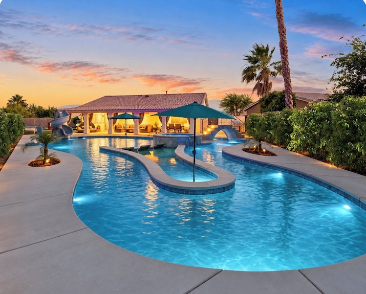 LAZY RIVER, Water slide, Arcade, Race track &Games, Playground - Coachella - Reserve Now - 2026 - Vrbo