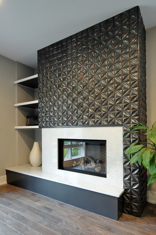 Mid-Century Modern Fireplace - Mission Tile West