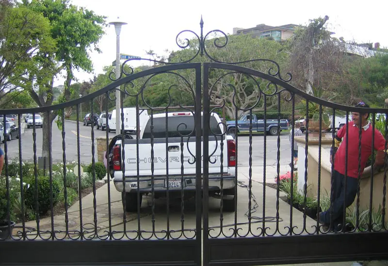 Ornamental Wrought Iron Driveway Gates | Angels Ornamental Iron Gallery - Orange County, CA