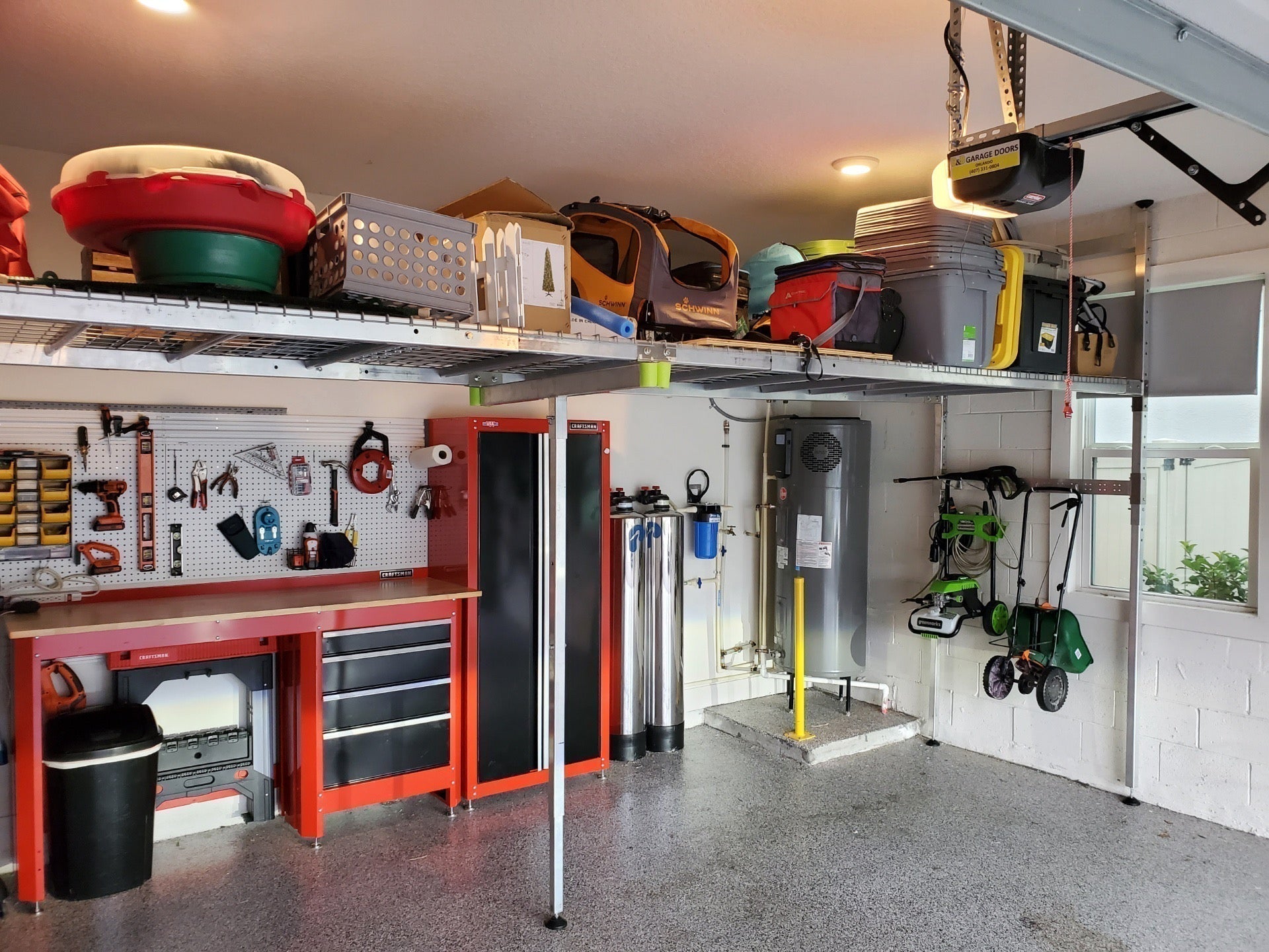 Overhead Garage Storage — Floor-Supported, No Drilling — 2,000 lbs – ARackAbove