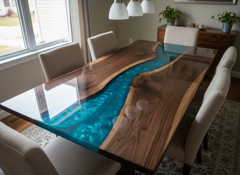 Resin That Flows: 9 Mesmerizing River Tables