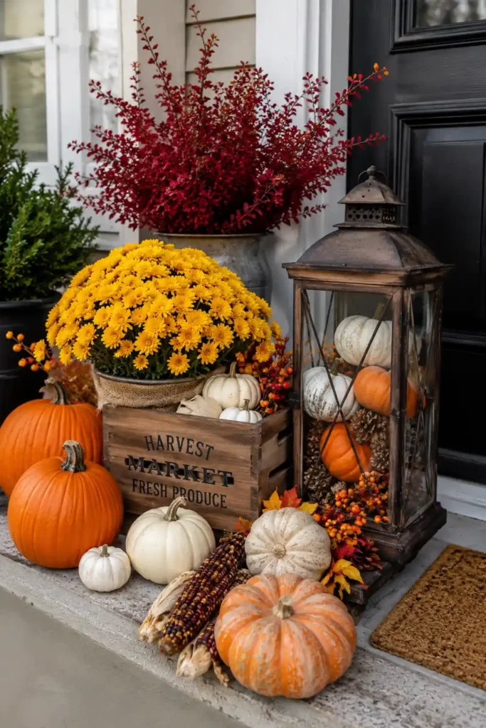 Rustic Fall Planters for the Front Porch That Bring Warm Autumn Charm - The Decor Nest
