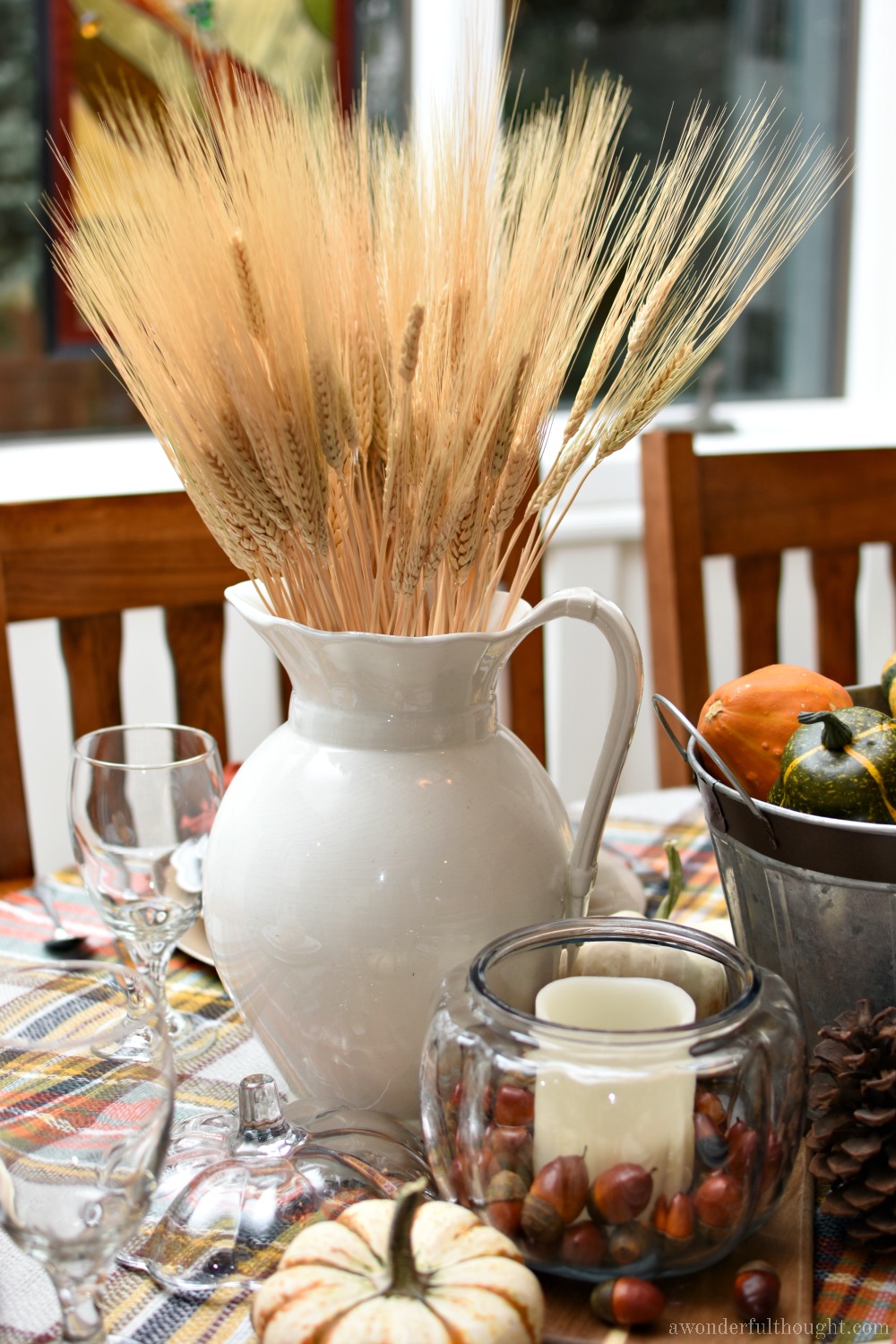 Thanksgiving Tablescape with Traditional Fall Colors - A Wonderful Thought