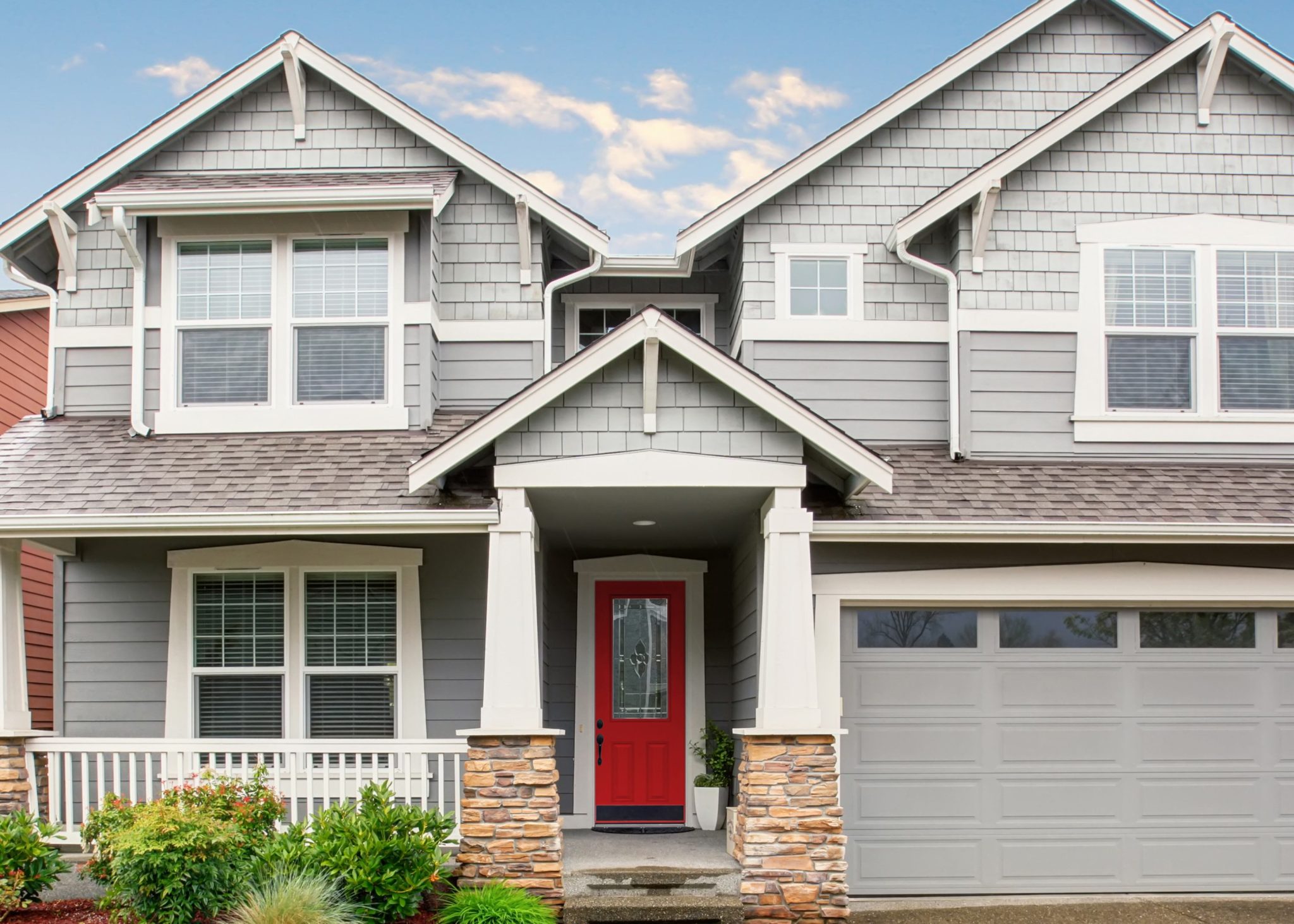 Top 10 Front Door Colors for Gray Houses | Fixr.com