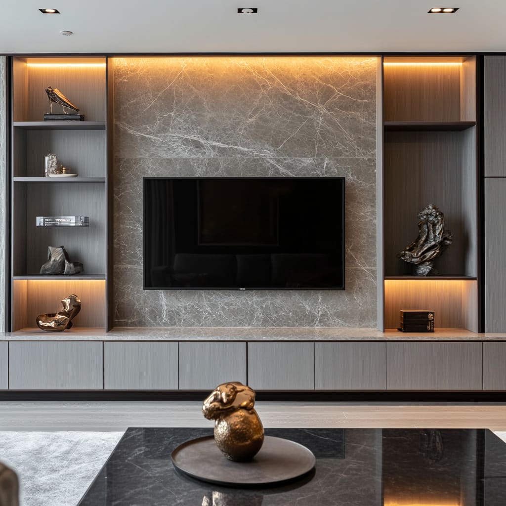 TV & Fireplace Feature Wall Ideas: Stone, Wood, Texture