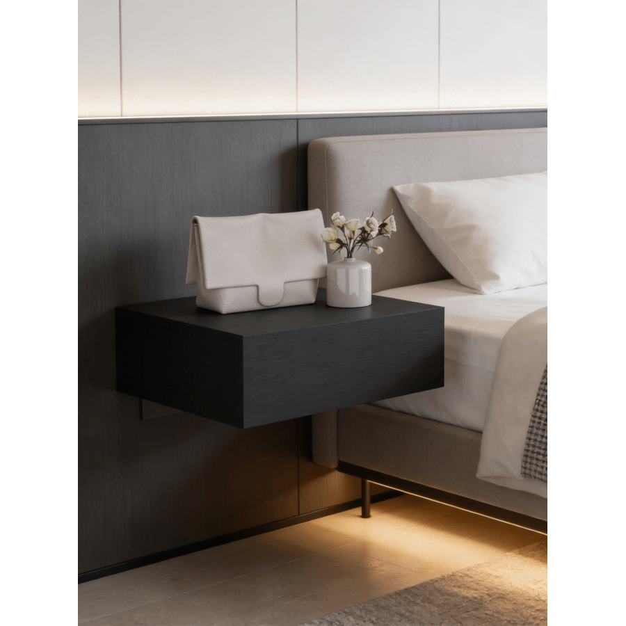 Vienna Floating Nightstand, Sleek Wall-Mounted Design With Spacious Drawer Storage Bedroom Furniture Small Nightstand For Dorm | SHEIN USA