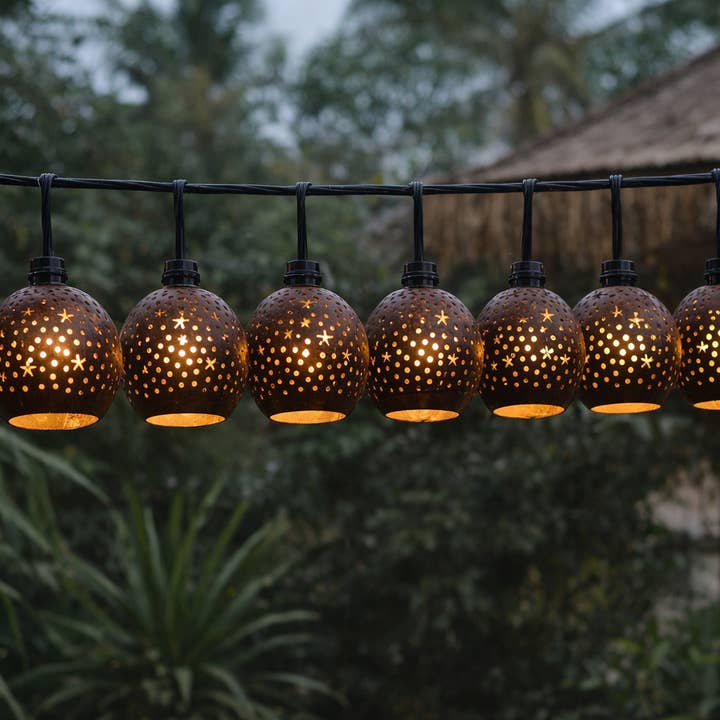 Wholesale 48 Pcs Coconut Patio Light Shades – Wedding String Lights & Tropical Venue Decor for your store - Faire