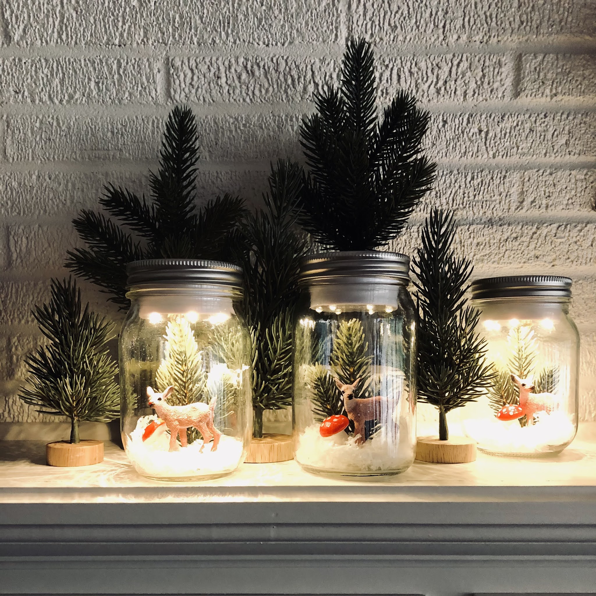 winter scene night lights--a Christmas craft - Knitionary