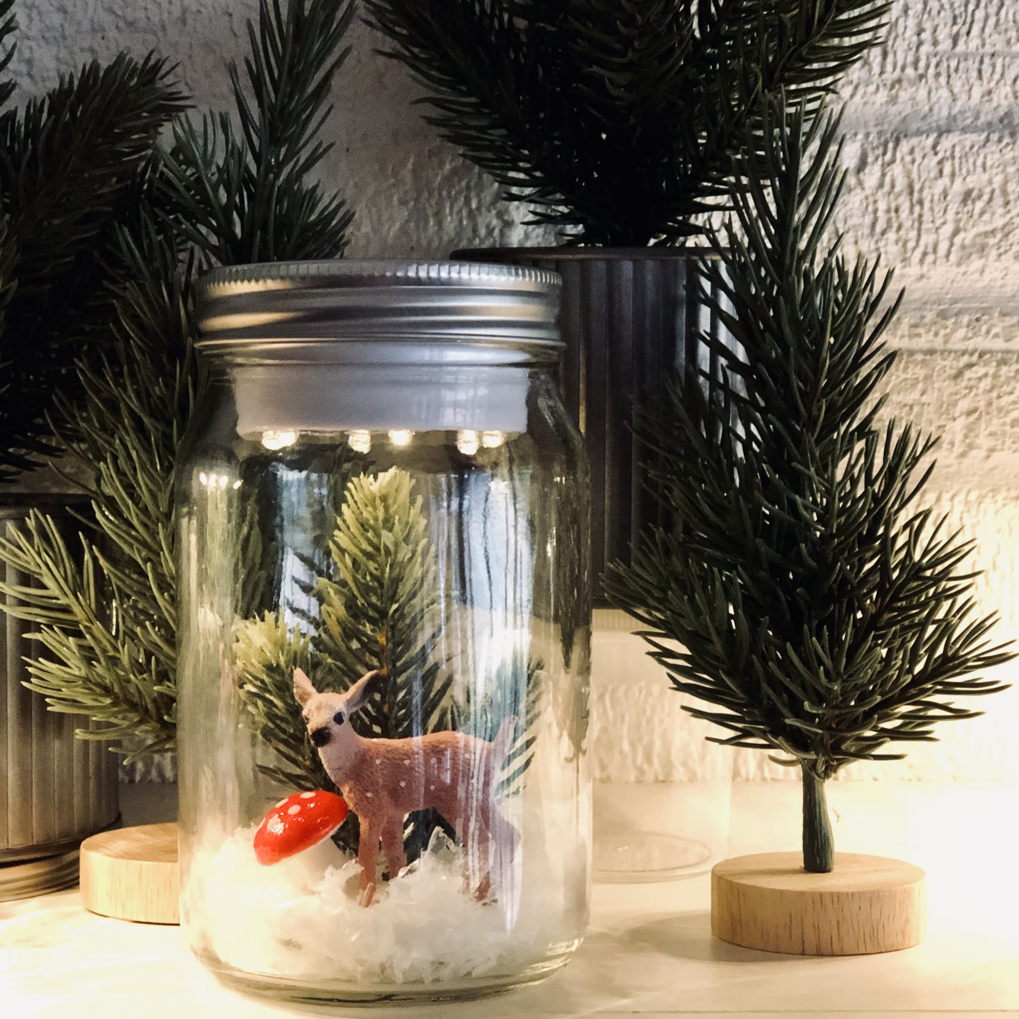 winter scene night lights--a Christmas craft - Knitionary